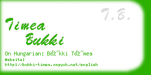 timea bukki business card